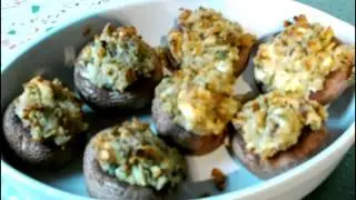 Champignon&acute;s mit Fetak&auml;se gef&uuml;llt ( Beilage zum Grillen )