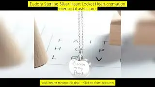 Eudora Sterling Silver Heart Locket Heart Cremation Memorial Ashes Urn Blue