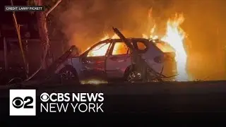 Video shows Army football player rescue man from burning vehicle in Orange County
