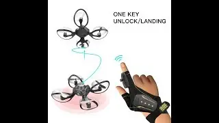 Hand Sensor Control Fold RC Drone Volcano Glove 6-Axis 2.4G RC with LED Light