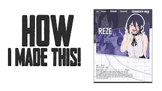 Photoshop Tutorial: Designing a Chainsaw Man Character Profile (Reze)