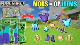 MINECRAFT BUT MOBS DROP EXTREMELY OP ITEMS || BB IS LIVE