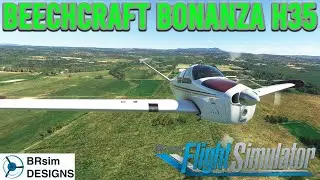 Review Beechcraft Bonanza H35 Microsoft Flight Simulator #bonanza #h35 #vtail #aviation #simulator