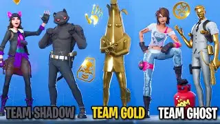 All Team SHADOW vs GOLD vs GHOST Skins! (Midas, Meowscles, Skye..) Fortnite Chapter 2 Season 2