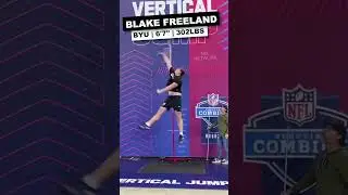 New NFL Combine record!! 🔥 (Highest vertical jump by OL since 2003) #shorts
