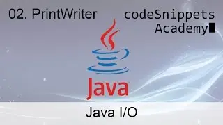 Java I/O 02. The PrintWriter class - writing to a file