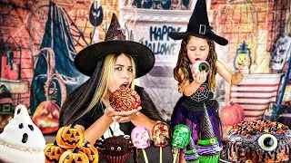 MINHA IRMÃZINHA COMEU DOCES DE HALLOWEEN E PASSOU MAL ! ( experimentando )