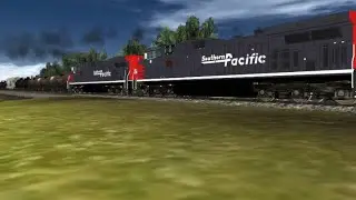 Southern Pacific Freight Train Dash 9s Long Hood Forward