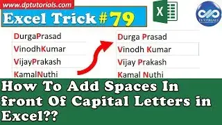 How To Add Spaces In Front Of Capital  Letters In Excel || Excel Tips and Tricks