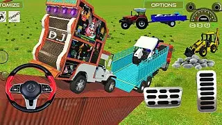 Truck Loaded Stone From JCB🔥| Mega Ramp Stunt truck and JCB | #truck #tractor #gaming #gamingvideos