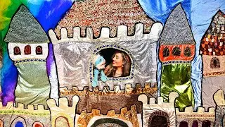 How to make a giant rainbow princess castle with fabric appliqu&eacute; & patchwork techniques