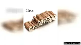 25pcs 9cm Wood DIY Christmas Tags Craft Accessories Natural Wooden Letters Merry Christmas Cut Out P