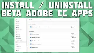 Install/Uninstall BETA Apps in Adobe Creative Cloud! Locate Beta Apps in Creative Cloud!
