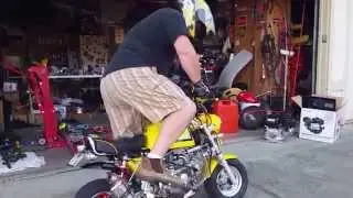 Fat Dad Rides Custom Honda Gorilla with Takegawa 124 Superhead+R