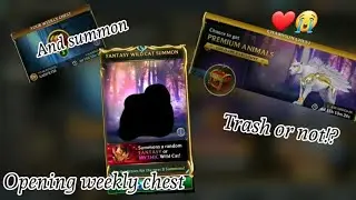 Opening weekly chest #5 and summon!? 《Wolf Tales》