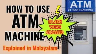Withdraw money from ATM in Malayalam ? #explainedinmalayalam #atm #oldagepeople SOCIAL THOUGHTS #1