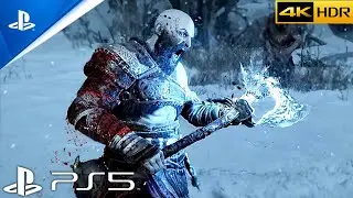 God of War Ragnarok &mdash; Frost God: жестокие бои и агрессивный геймплей [PS5 4K 60FPS, кинематографи...