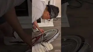 Wrapping the lowrider bike to send it out