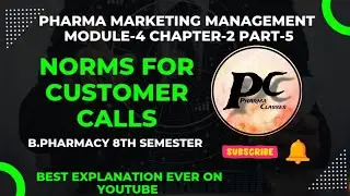 Norms for Customer Calls|| MODULE-4 Chapter-2 part-5 pharma classes B.pharma 8th sem, Marketing