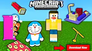 DORAEMON ADDON FOR MINECRAFT POCKET EDITION (1.18+) | DORAEMON MOD FOR MINECRAFT PE 1.18