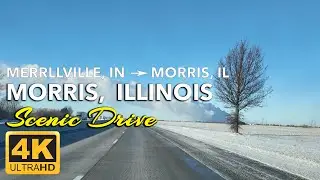 Scenic Winter Drive from Merrillville, IN to Morris, Illinois | Where the Suburbs Quietly Give Way