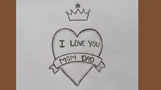 How to make beautiful mom dad drawing||mom dad drawing easy step by step||mom dad drawing easy 