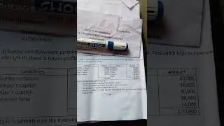 Do this problem in admission of partner bcom 3 sem advanced accounting