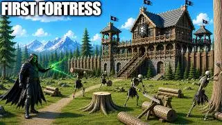 Building My First Fortress In This New Survival Game With Brilliant Ideas...