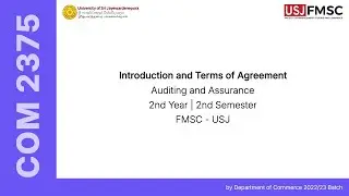COM 2375 | Introduction and Terms of Agreement | Part 02
