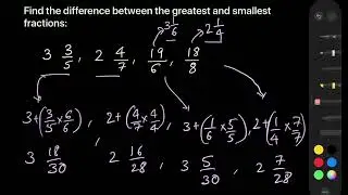 Find the difference of the greatest and smallest fractions