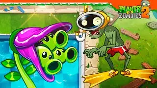 🍄 НОВОЕ РАСТЕНИЕ МОРСКОЙ ТРОЙНОЙ ГОРОХОСТРЕЛ! SEASHOOTER 💣 Plants vs Zombies 2 Растения против зомби