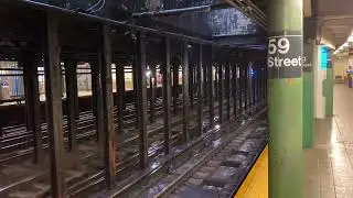 RAW: Water rains down into Manhattan subway stations