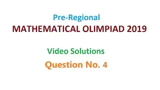 PRMO 2019  | IOQM | Solutions - Question. 4