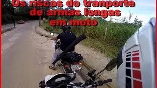 POL&Iacute;CIA ABORDA MOTOQUEIRO  TRANSPORTANDO ARMA DE PRESS&Atilde;O NAS COSTAS