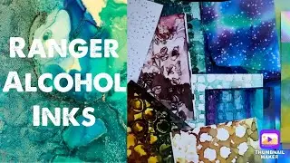 Ranger Tim Holtz Alcohol Ink: Inky Play: Backgrounds: Stamper Anonymously Stencils & Ranger Lift Ink