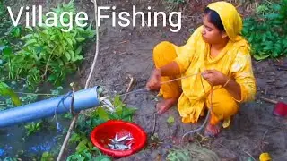 fishing technician lady.  Fantastic fishing with PVC pipes