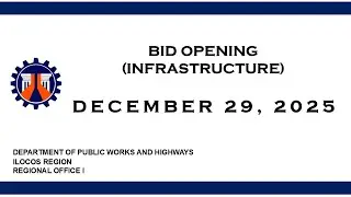 Procurement Livestream for DPWH ROI on December 29, 2025 BID OPENING (INFRASTRUCTURE)