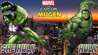 Marvel VS Capcom MUGEN Playthrough - She-Hulk / Hulk