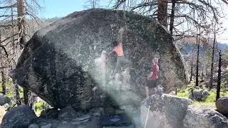 Global Warming v9: Erratica, Lake Tahoe Bouldering