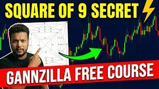 Square of 9: 9 Secret Levels (WD Gann) | Gannzilla Free Course | Nifty/BankNifty