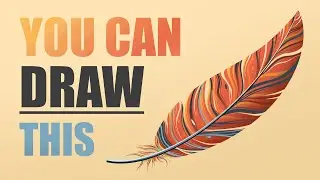 Procreate Beginner Tutorial / How to draw a Feather with Procreate on the iPad | + Color Palette