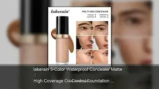 lakerain 5-Color Waterproof Concealer Matte High Coverage Oil-Control Foundation for Acne Scars