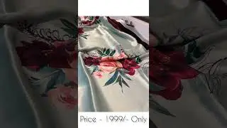 Italian Satin crepe digital printed saree #satinsarees #italian #sarees #silksarees #trendysarees
