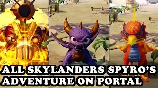 Skylanders Superchargers - All Skylanders Spyro's Adventure on Portal GAMEPLAY