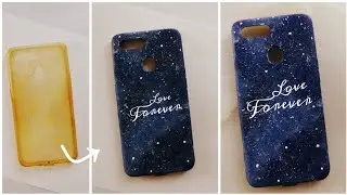 DIY Galaxy Mobile Case Painting |Hand Painted Mobile Cover|