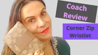 Review Coach Wallet for Women | Coach Corner Zip Wristlet in Signature Canvas