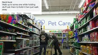 ASKING SOMEONE TO HOLD STUFF AND WALKING AWAY