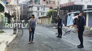 Nepal police taking strict action during lockdown.Nepal corona virus lockdown.COVID 19