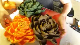 COMO HACER SUCULENTAS EN PAPEL CREPE/LUZKASCREATIONS