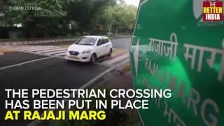 Delhi Gets Its First 3D Zebra Crossing At Rajaji Marg